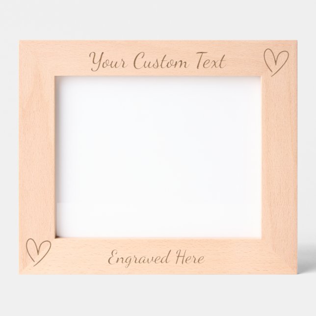 Custom Wood Photo Frame Engraved Picture Frame (Front)