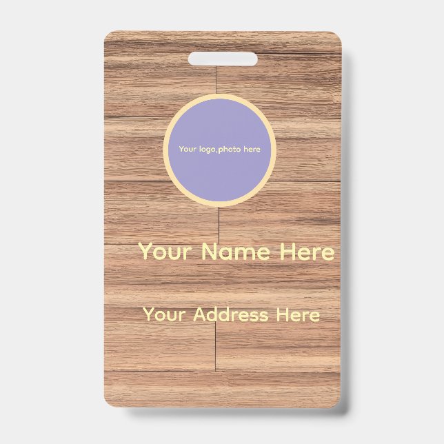 Custom Wooden Badge (Front)