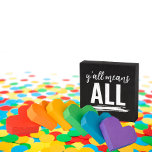 Custom Wooden Sign by ©Noteworthy Home Collections<br><div class="desc">Y'all means YOU ALL,  like everyone. Be kind,  be inclusive,  be a good human.</div>