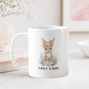 Custom Woodland Bunny Mug with Name