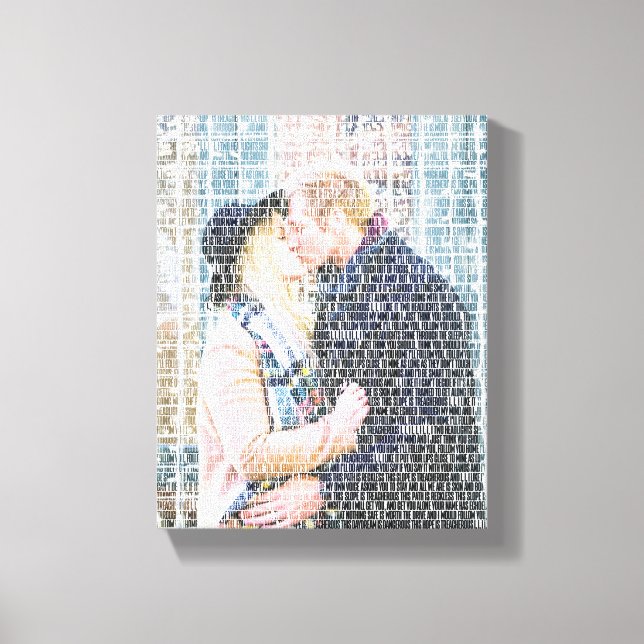 Custom Word Art. Photo made by Words. Canvas Print (Front)