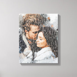 Custom Word Art. Watercolor photo made by Words. Canvas Print