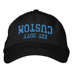 Custom Word Text Established Est Year Gift for him Embroidered Hat