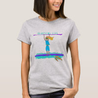 Custom Wording SUP Turtle Girl Boarder Apparel