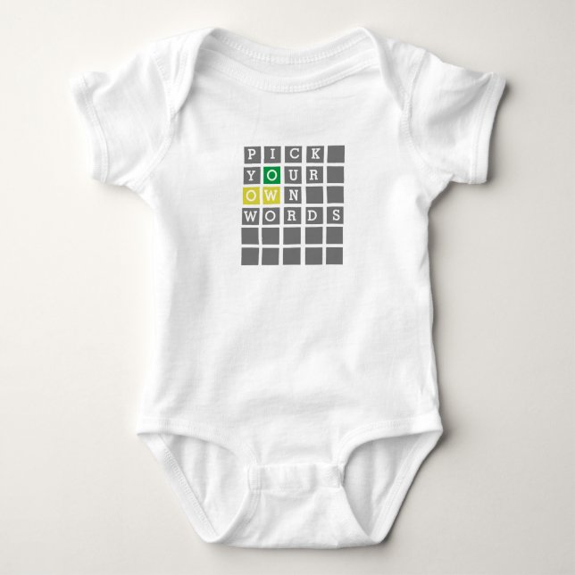 Custom Wordle  Baby Bodysuit (Front)