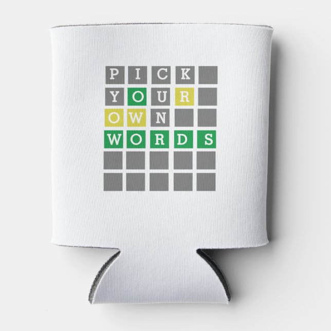 Custom Wordle Can Cooler (Front)