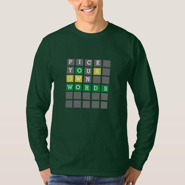 Custom Wordle  T-Shirt (Front)