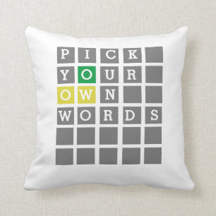 Custom Wordle Throw Pillow
