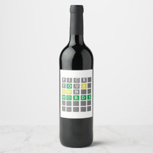Custom Wordle  Wine Label