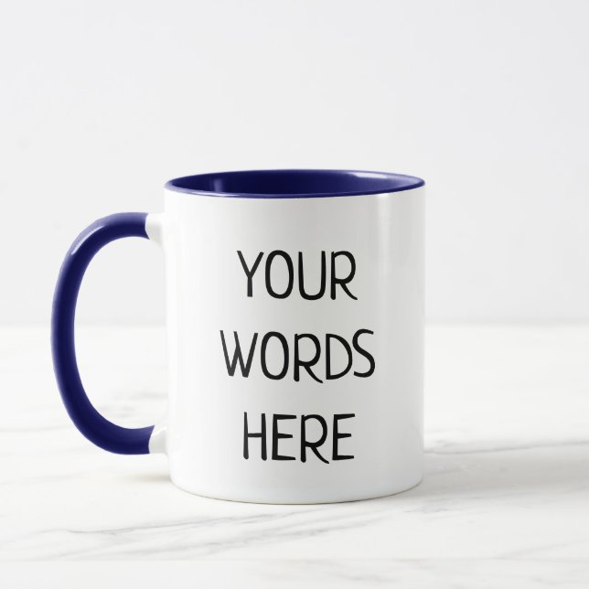 Custom Words Personalized Text Gift  Mug (Left)