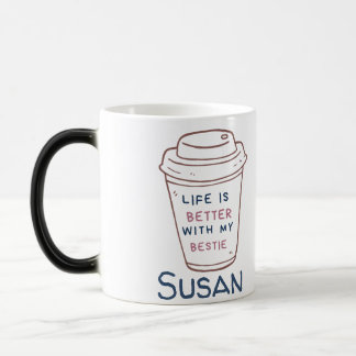 Custom Work Bestie Coffee Lover Gift Magic Mug