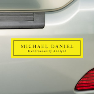 Custom Work Title & Name Car Bumper Sticker