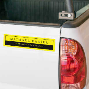 Custom Work Title & Name Car Bumper Sticker