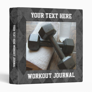 Custom Workout Journal, Exercise Schedule Book Binder