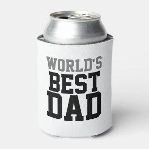 Custom World's Best Dad White Can Cooler