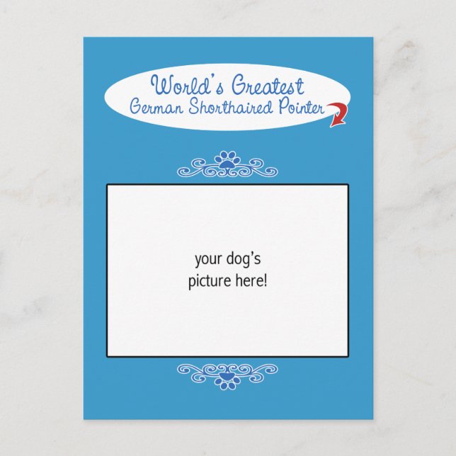 Custom Worlds Greatest German Shorthaired Pointer Postcard (Front)