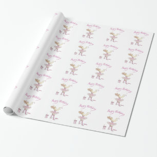 Custom wrapping paper tutu PINK