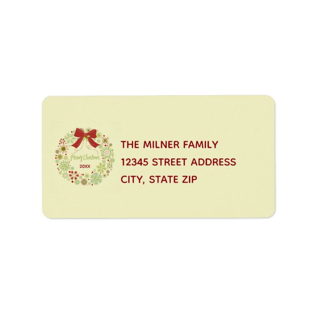 Custom Wreath - Address Label (Front)
