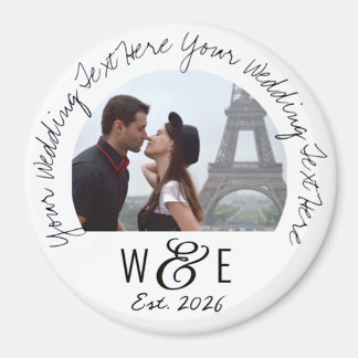 Custom Written Text Fridge Magnet Wedding Favours
