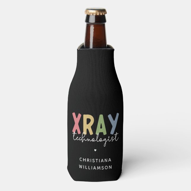 Custom Xray Technologist X-ray Tech Gifts Bottle Cooler (Bottle Front)