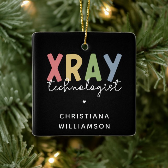 Custom Xray Technologist X-ray Tech Gifts Ceramic Ornament (Tree)