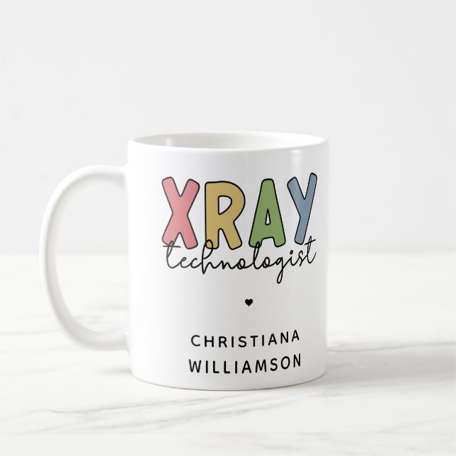 Custom Xray Technologist X-ray Tech Gifts Coffee Mug (Left)
