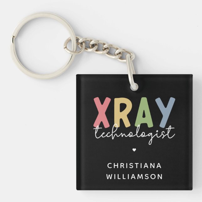 Custom Xray Technologist X-ray Tech Gifts Keychain (Front)