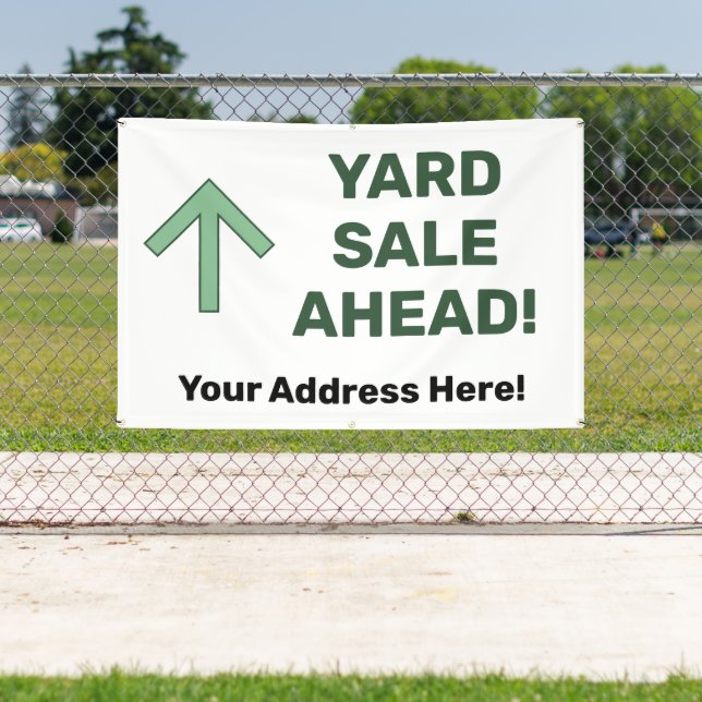 Custom YARD SALE AHEAD Banner (Insitu)