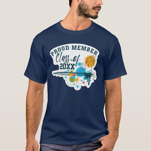 Custom Year Class of Grads Graphic T-Shirt (Front)