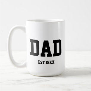 Custom year fathers day dad established dad gift coffee mug