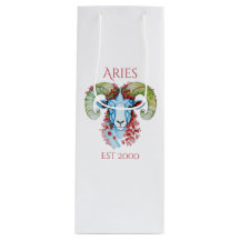 Custom Year Floral Aries Gift Bag