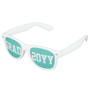 Custom Year Grad School College Graduation Party Retro Sunglasses