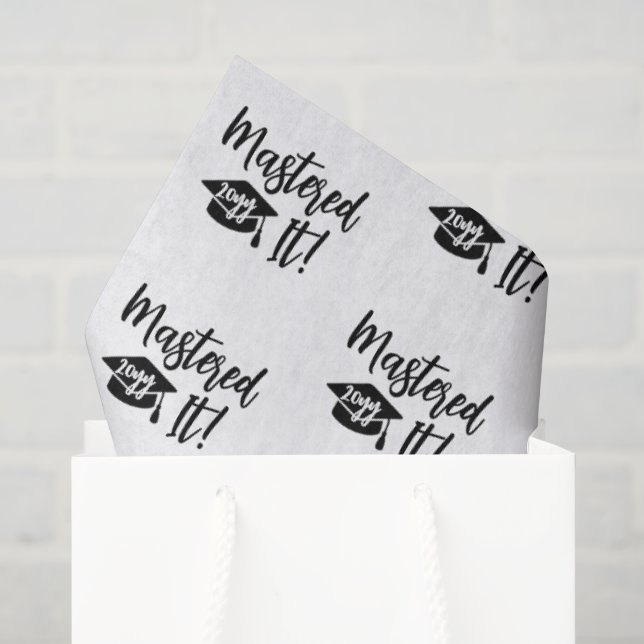 Custom Year Masters Degree Graduation Mastered It Tissue Paper (Gift Bag)