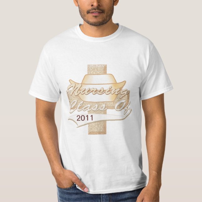 Custom Year Nursing Grad Class Nurse T-Shirt (Front)