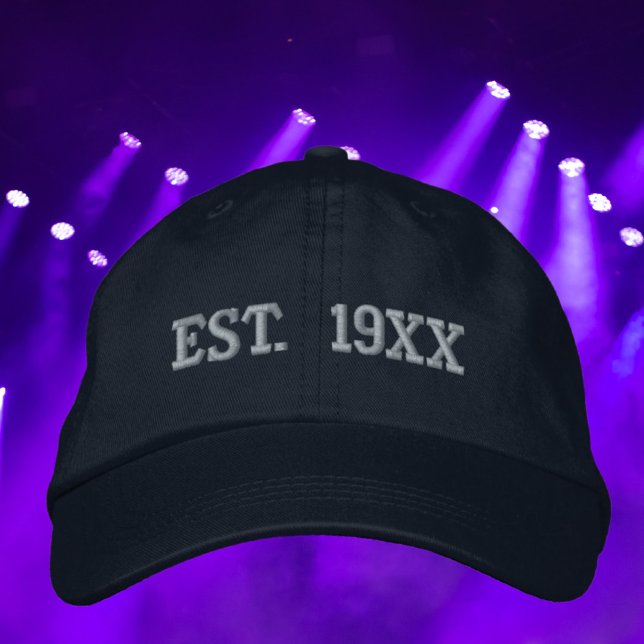 Custom Year of birth birthyear est.  Embroidered Hat (Creator Uploaded)