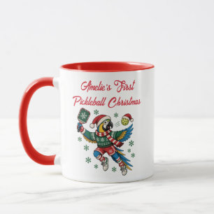 Custom Year Pickleball Christmas Parrot  Mug