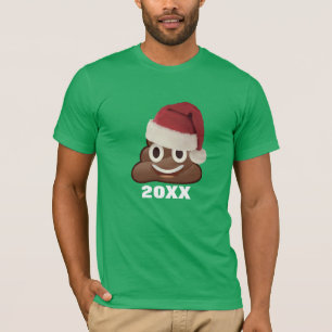 Custom Year Poop Emoji Funny Christmas Shirt