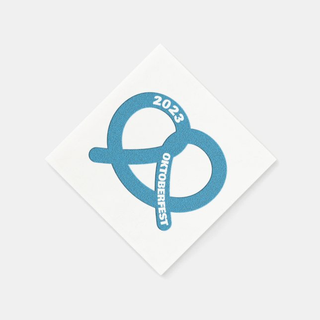 Custom Year Pretzel Brezel Oktoberfest 2023 Napkin (Corner)