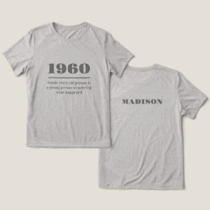Custom Year, Text & Name Tri-Blend Shirt
