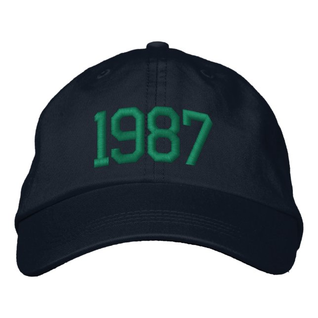 Custom Year Vintage Milestone Birthday Gift Embroidered Hat (Front)