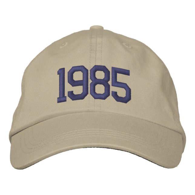 Custom Year Vintage Milestone Birthday Gift Embroidered Hat (Front)