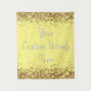 Custom Yellow Backdrop Birthday Party Photo Booth Tapestry