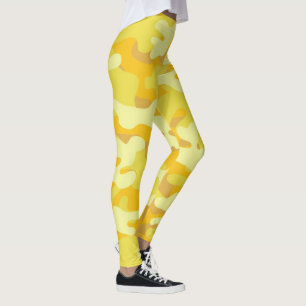 Custom Yellow Camouflage Leggings