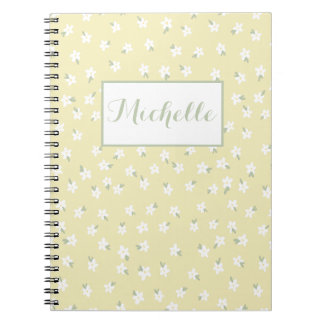Custom yellow floral notebook 