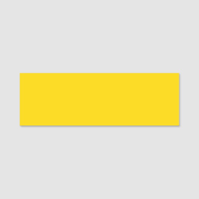 Custom Yellow Horizontal Name Tag (Front)