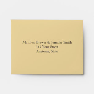Custom Yellow Pre-Addressed Envelope with Flourish