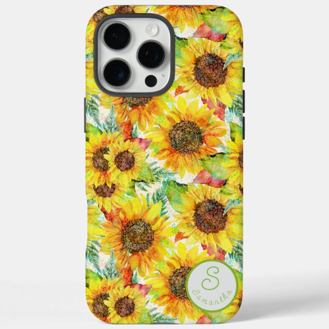 Custom Yellow Sunflowers Case-Mate iPhone Case (Back)