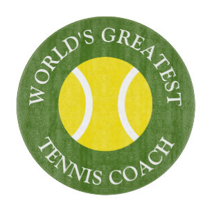 Custom yellow tennis ball Birthday party gift Cutting Board