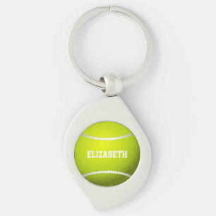 Custom Yellow Tennis Ball Keychain