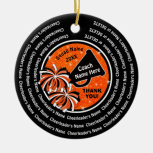 Custom yet Cheap, Cheer Coach Christmas Ornaments